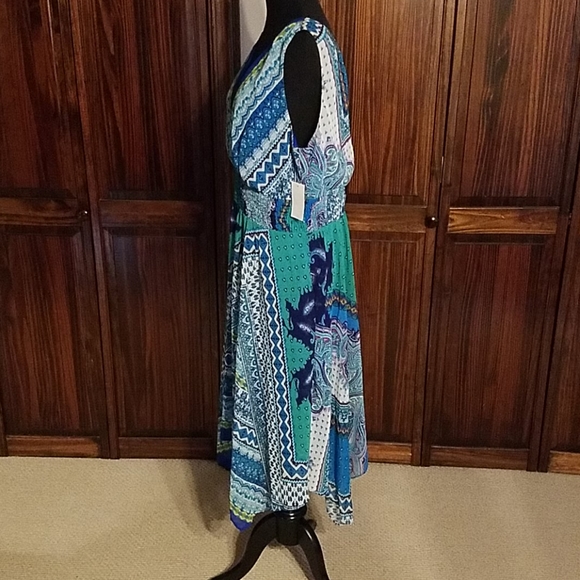 NWT Rabbit Rabbit Rabbit Sleeveless Summer Paisley Plus Size Dress - Picture 4 of 8